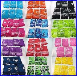 $6/sarong, Lot of 30 wholesale Bali handamde rayon pareos sarong hand-stampped