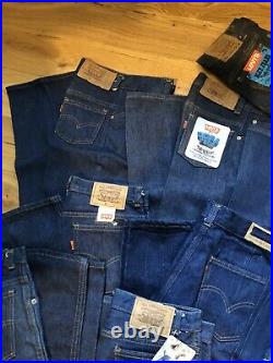 Amazing Wholesale Joblot 20 Pairs of Rare Vintage 70s Levis Jeans most BNWT