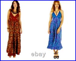 Assorted Bohemian 30 PC indian Silk Dress maxi Wrap Maxi Dress Wholesale Dress