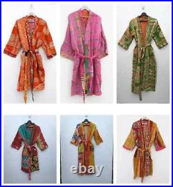 Assorted Vintage Kantha Jacket Kimono Lot Wholesale Winter Windbreaker Robe