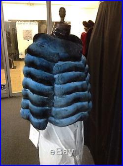 Empress Chinchilla Light Blue Cocktail Jacket Coat Mod Retro New Wholesale Saks