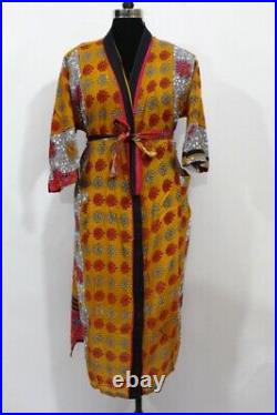 Express Delivery Wholesale lot of 10 Vintage Indian Cotton Sari Long Kimono 6