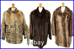 Fur Coats Womens Classy Smart Warm Winter Vintage Job Lot Wholesale x5 -Lot717