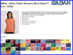 Gildan Ladies Cotton T-SHIRTS Women BULK LOT Colors White S-XL Wholesale 5000L