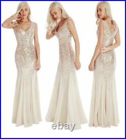 Goddiva Quality Chiffon Maxi Evening Dress Bridesmaid Wholesale 5 dresses Joblot