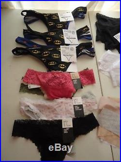 H&M Womens 70 pcs! Lot Wholesale Bulk Bras Underwear Panties Bralettes Thongs