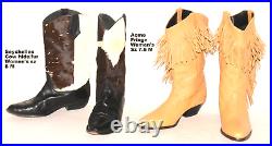 HUGE WHOLESALE RESALE RETAIL LOT 24 Vtg LEATHER Women's Western Boots 6 10 M