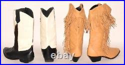 HUGE WHOLESALE RESALE RETAIL LOT 24 Vtg LEATHER Women's Western Boots 6 10 M