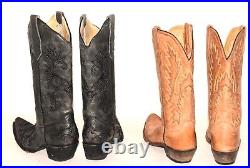 HUGE WHOLESALE RESALE RETAIL LOT 24 Vtg LEATHER Women's Western Boots 6 10 M