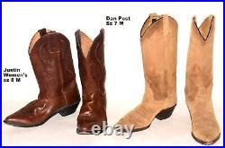 HUGE WHOLESALE RESALE RETAIL LOT 24 Vtg LEATHER Women's Western Boots 6 10 M