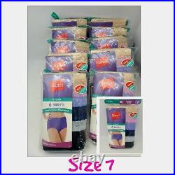 Hanes Nylon Brief Panties Underwear Women's Size 7 Wholesale Lot 6-Pair x 10