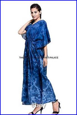 Indian Beautiful Hand Printed Anokhi Gown Long Kaftan Tunic 10 PCs Wholesale Lot