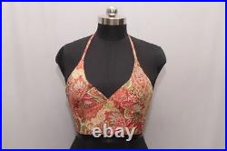 Indian Vintage Silk Sari Halter Crop Top Retro 60s Clothing Tops Wholesale Lot