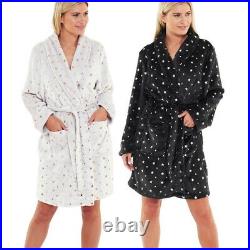 Job Lot Car Booter Wholesale Bundle Ladies Fleece Star Print Gown Pk 12 Grey Blk