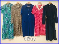 Job Lot #D Wholesale 60 x 70s 80s Vintage Shirt Secretary Maxi Dresses A Grade