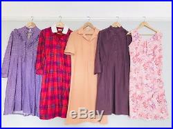 Job Lot Wholesale 60 x 70s 80s Vintage Maxi Shirt Secretary Tea Dresses A Grade