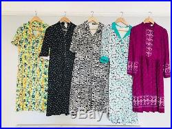 Job Lot Wholesale 60 x 70s 80s Vintage Maxi Shirt Secretary Tea Dresses A Grade