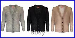 Job lot mohair knitted cardigans, mixed sizes, wholesale, 25 pcs
