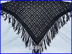 Joblot Wholesale 100 Vintage Shawls Please See Description Black Colour