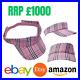 Liquidation-Bulk-Wholesale-of-100-Pink-Checkered-Adjustable-Visor-Hat-RRP-1K-01-zv