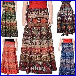 Lot 20 PC Wholesale Wrap Cotton Skirt Indian Vintage hippie Bohemian Long Skirt