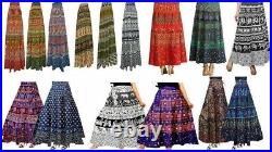 Lot 20 PC Wholesale Wrap Cotton Skirt Indian Vintage hippie Bohemian Long Skirt