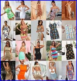 Lot 20 Womens Wholesale Sexy Cocktail Summer Club wear Tops Dresses S M L XL