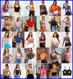 Lot 20 Womens Wholesale Sexy Cocktail Summer Club wear Tops Dresses S M L XL