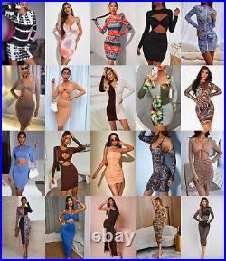 Lot 20 Womens Wholesale Sexy Cocktail Summer Club wear Tops Dresses S M L XL