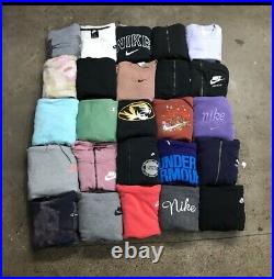 Lot 25 Sweaters Womens Nike Adidas Champion Mixed Sizes Wholesale Reseller