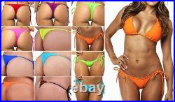 Lot 50 Pcs Wholesale Bikini Bottoms Tops Lingerie Dance Wear Swim Suit S M L XL