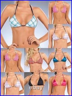 Lot 50 Pcs Wholesale Bikini Bottoms Tops Lingerie Dance Wear Swim Suit S M L XL