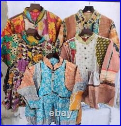 Lot Wholesale Assorted Vintage Kantha Jacket Short Winter Windbreaker Jacket