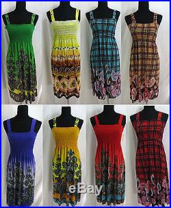 Lot of 20 women dress wholesale bulk sundress bohemian hippie boho dress gypsy