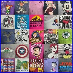 Lot of 50 Wholesale Movie TV Show Video Game Modern Womens T-Shirt All Size L
