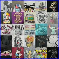 Lot of 50 Wholesale Movie TV Show Video Game Modern Womens T-Shirt All Size M