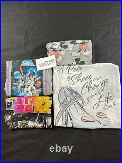 Lot of 50 Wholesale Movie TV Show Video Game Modern Womens T-Shirt All Size XL