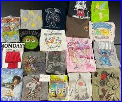 Lot of 50 Wholesale Movie TV Show Video Game Modern Womens T-Shirt Size M L