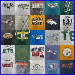 Lot of 50 Wholesale NFL Football Sports Modern Women's T-Shirt XS S M 1689