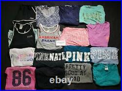 Lot of 50 Wholesale Pink Brand Victorias Secret Womens Clothing Size M L