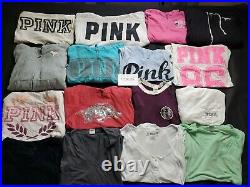 Lot of 50 Wholesale Pink Brand Victorias Secret Womens Clothing Size S M