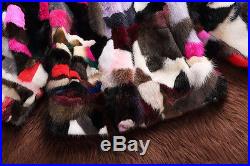 Multi-Color Lady Real Mink Fur Jacket Overcoat Coat Chic Fashion Wholesale Price