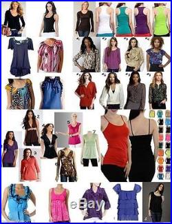 NEW 100 Wholesale Lot Tops Blouses Shirts Dress Jeans Women Juniors S M L