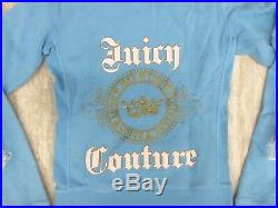 New! Juicy Couture Rhinestone Zip Fleece Hoodie Blue 10 Pc. Wholesale Lot P-L