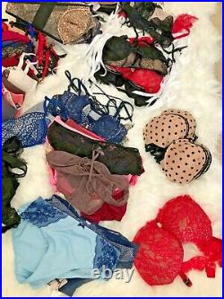 New Victorias Secret Lot 71 Wholesale Bra-50, Panty-11, Garter-10, Random Size