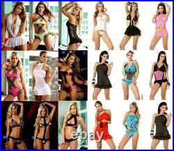New WHOLESALE LOT Baby Doll Camisole Teddy GoGo LINGERIE Thong G-STRING S M L XL