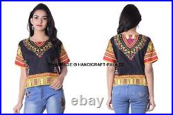Set 10 PC Wholesale Indian Cotton Ethnic Women's Fashion Dashiki Crop Top Blouse