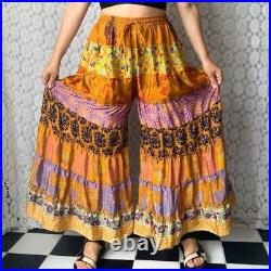 UK seller Wholesale 11pc Vintage Fabric Sari Flared Palazzo Pants Hippy Boho