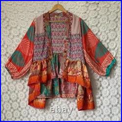 UK seller Wholesale 9pc Vintage Fabric Sari Smock Shirt Hippy Boho