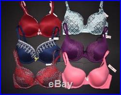 Victoria's Secret Wholesale Lot Of 6 Body Push Up Padded Underwire Bra Sz 32dd